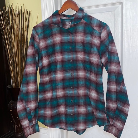Mountain Hardwear SonaLake Plaid Flannel Long Sleeve Shirt Size 8 - Picture 3 of 9